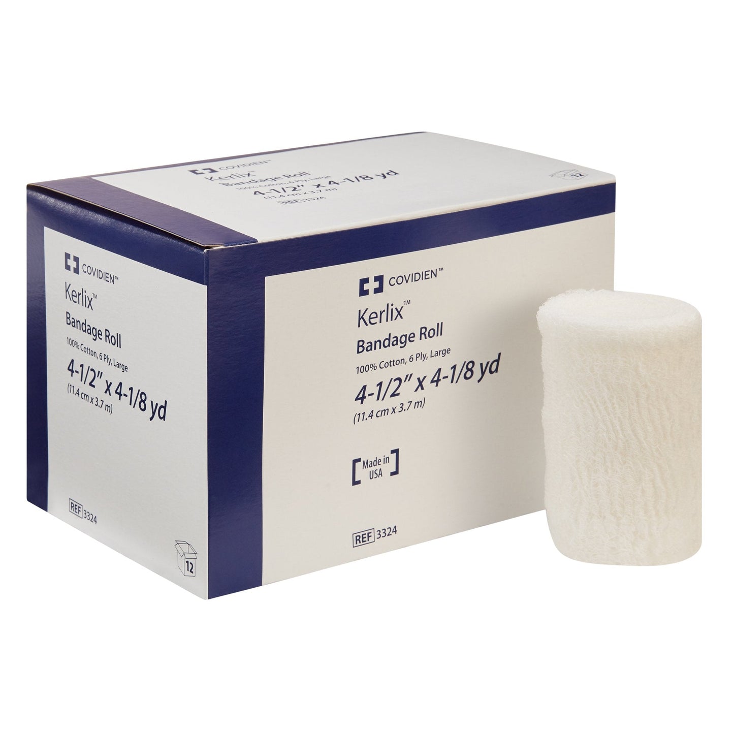 Fluff Bandage Roll Kerlix™ 4-1/2 Inch X 4-1/10 Yard 6-Ply NonSterile 12 per Pack,  Packaging Type- Each