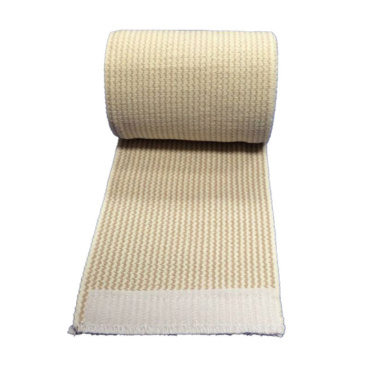 Elastic Bandage EZe-Band LF 4 Inch X 11 Yard Double Length Double Hook and Loop Closure Tan NonSterile Standard Compression,  Packaging Type- Each