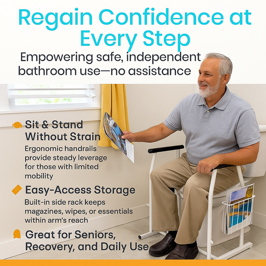 Great Health Stand Alone Toilet Rail - Lightweight & Portable