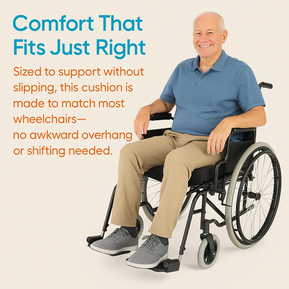 Great Health Wheelchair Gel Seat Cushion - Back Support Comfort and Pain Relief