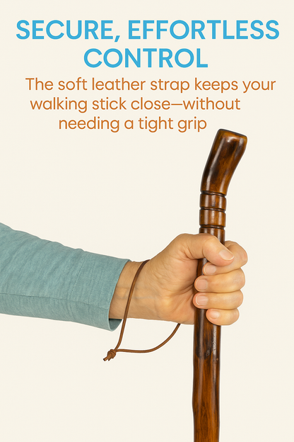 Great Health Wooden Walking Stick