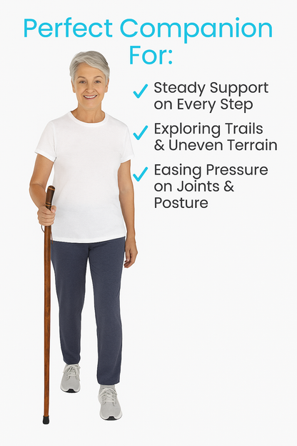 Great Health Wooden Walking Stick
