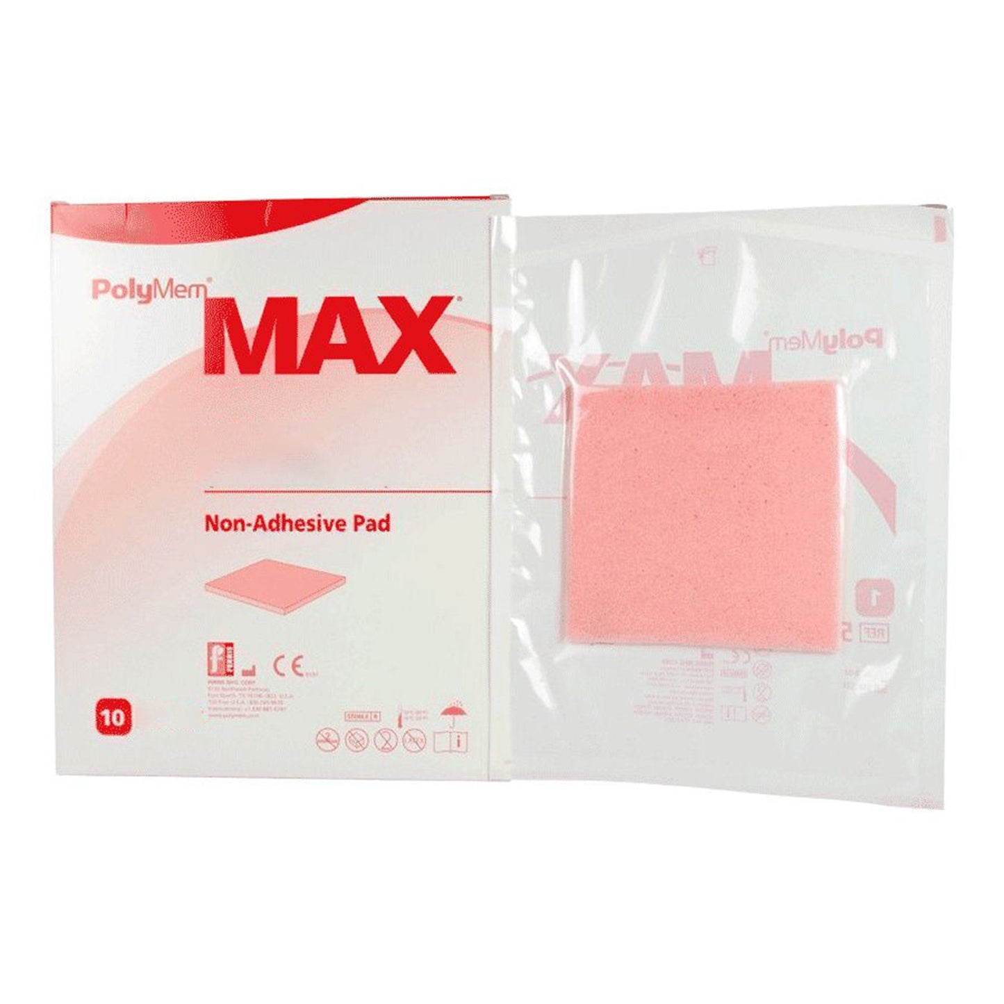 Foam Dressing PolyMem Max 3 X 3 Inch Without Border Film Backing Nonadhesive Square Sterile, Packaging Type- Each