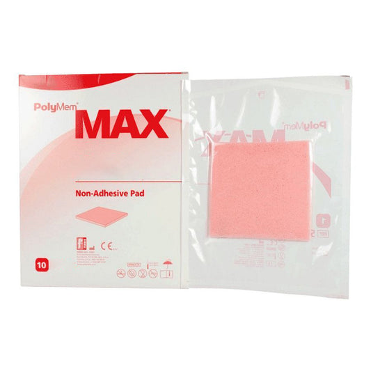 Foam Dressing PolyMem Max 3 X 3 Inch Without Border Film Backing Nonadhesive Square Sterile, Packaging Type- Each