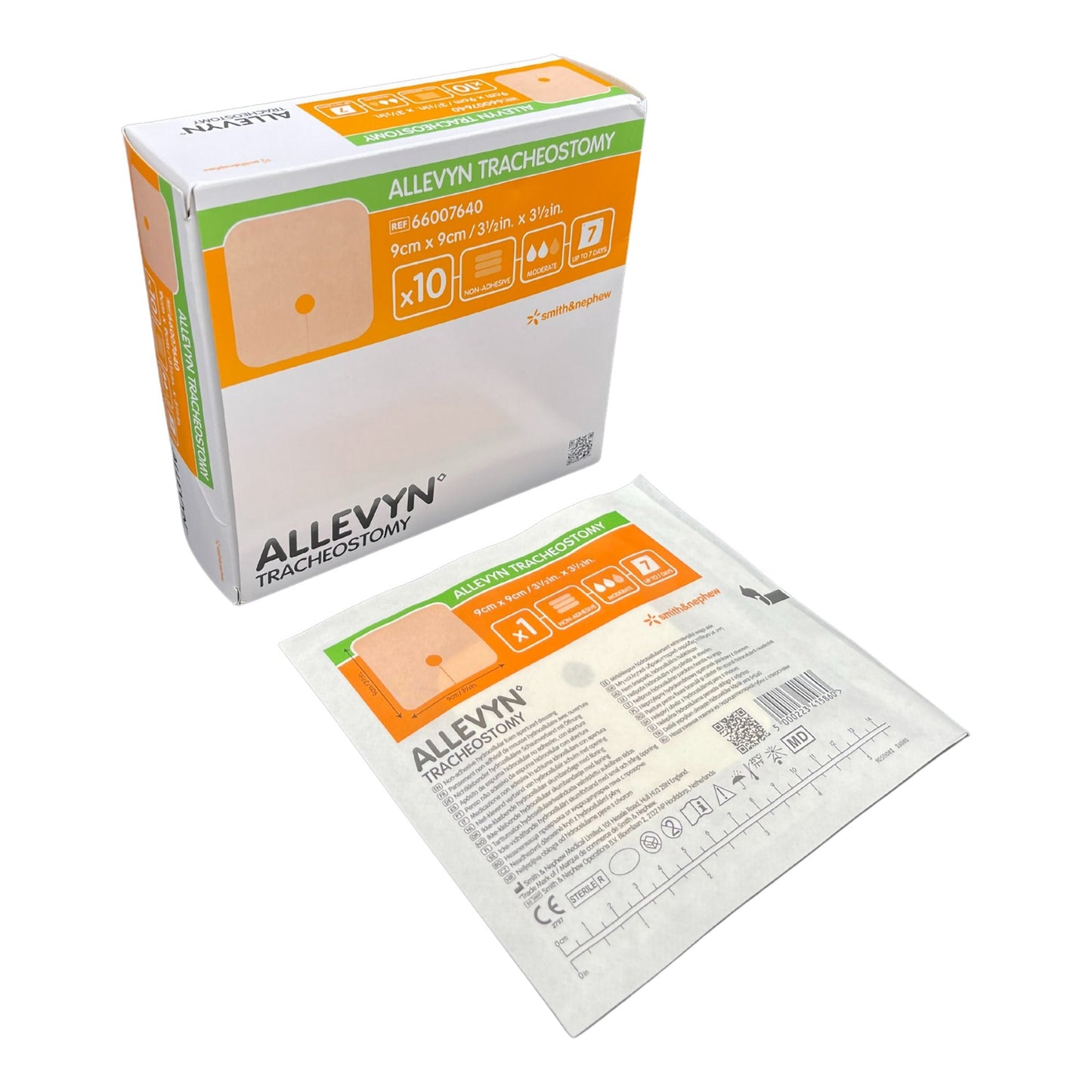 Foam Dressing Allevyn Tracheostomy 3-1/2 X 3-1/2 Inch Without Border Film Backing Nonadhesive Fenestrated Square Sterile, Packaging Type- Each