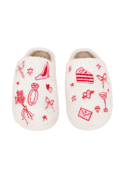 Wedding Doodles Ladies Slippers