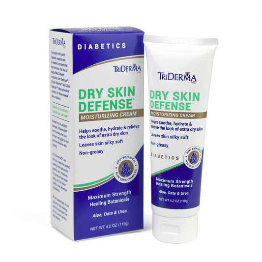 Hand and Body Moisturizer TriDerma® MD Diabetic Dry Skin Defense™ 4.2 oz. Tube Unscented Cream, Packaging Type- Each