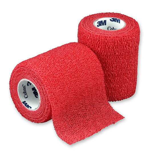 Cohesive Bandage 3M™ Coban™ 3 Inch X 5 Yard Self-Adherent Closure Red NonSterile Standard Compression, Packaging Type- Each