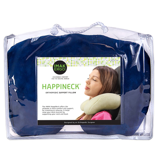 Crescent Neck Pillow IMAK HappiNeck Blue Reusable, Packaging Type- Each