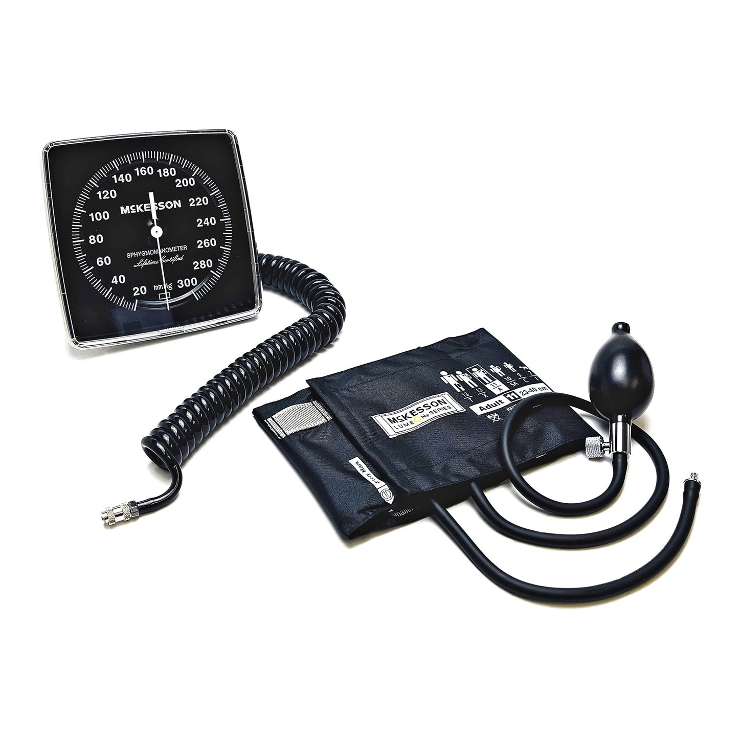 Aneroid Sphygmomanometer Unit McKesson LUMEON Adult Cuff Nylon Cuff 23 - 40 cm Wall Mount, Packaging Type- Each