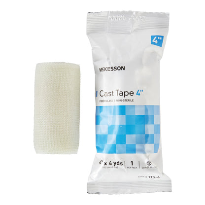 Cast Tape McKesson 4 Inch X 12 Foot Fiberglass White, Packaging Type- Box