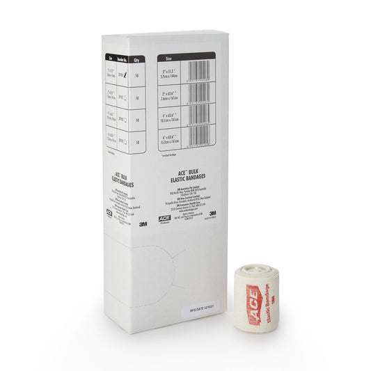 Elastic Bandage 3M™ ACE™ 2 Inch X 5 Yard Clip Detached Closure Tan NonSterile Standard Compression, Packaging Type- Each