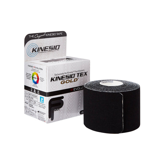 Kinesiology Tape Kinesio® Tex Gold™ Black 2 Inch X 5-1/2 Yard Cotton NonSterile, Packaging Type- Each