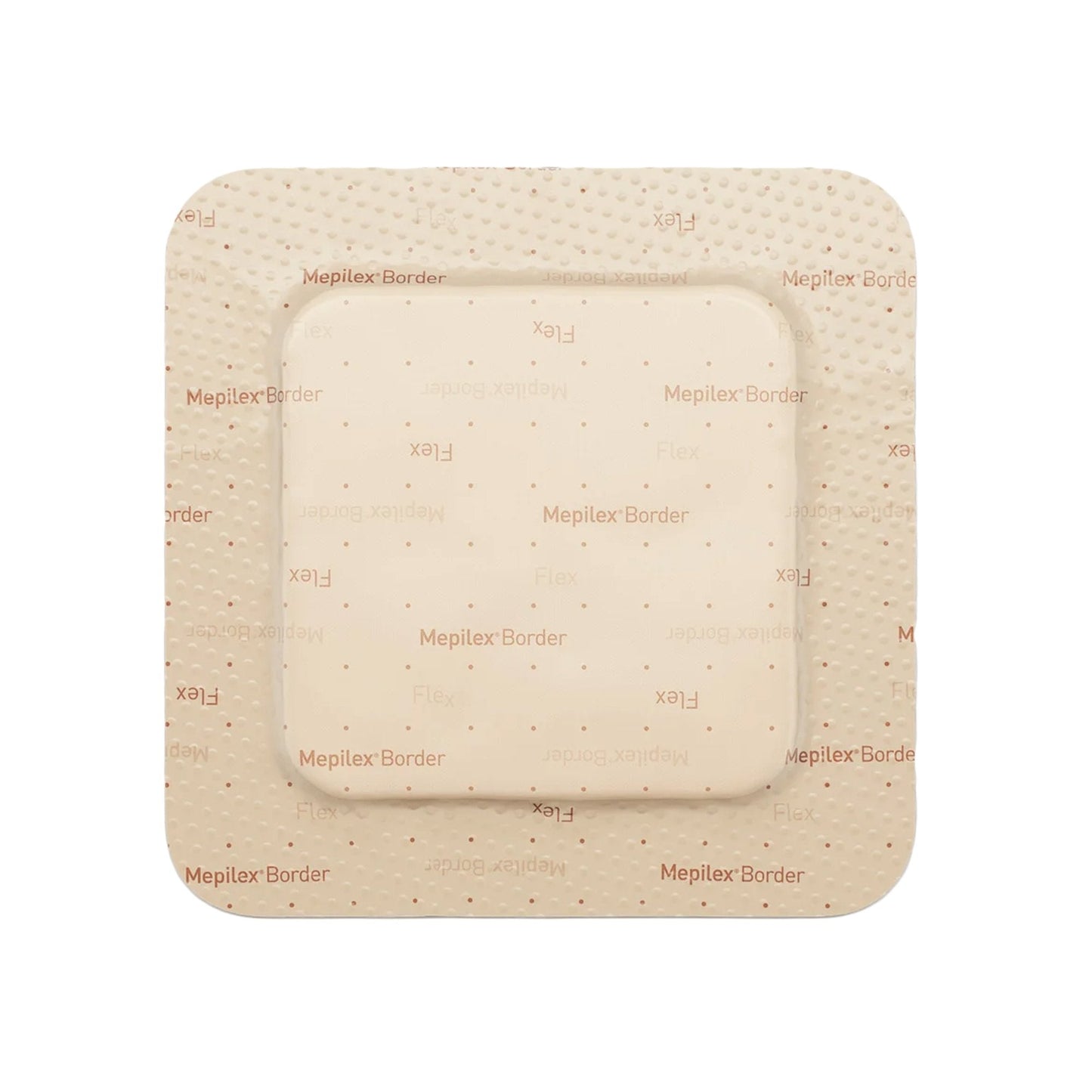 Foam Dressing Mepilex Border Flex 4 X 4 Inch With Border Film Backing Silicone Adhesive Square Sterile,  Packaging Type- Each