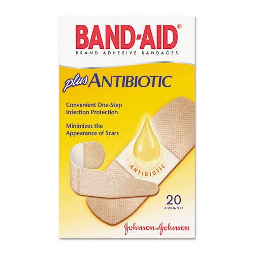 Adhesive Strip Band-Aid with Neosporin 3/4 X 3 Inch / 1 X 3 Inch Plastic s/b Plastic / Neosporin Rectangle Tan Sterile
