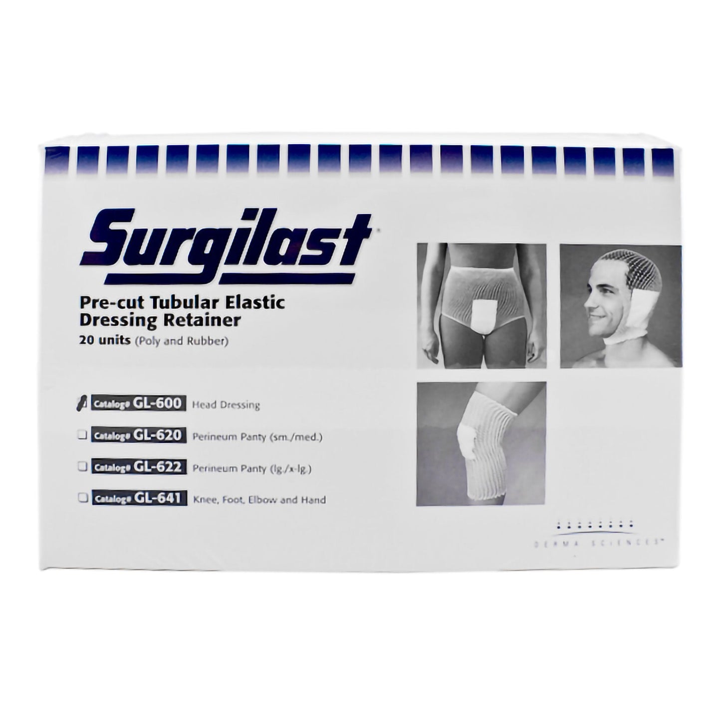 Elastic Net Retainer Dressing Surgilast Pre-Cut Tubular / Pre-Cut Elastic One Size Fits Most White Head NonSterile, Packaging Type- Box