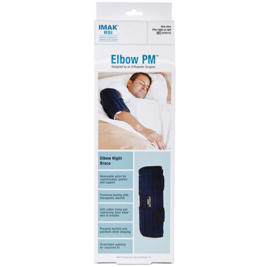 Elbow Support IMAK RSI One Size Fits Most Dual Hook and Loop Strap Closures Left or Right Elbow Blue, Packaging Type- Each