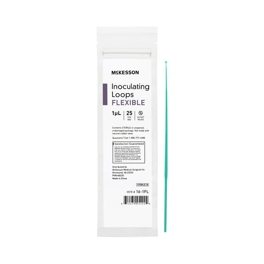 Inoculating Loop McKesson 1 µL High Impact Polystyrene Integrated Handle Sterile, Packaging Type- Case