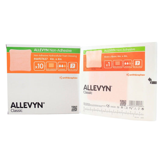 Foam Dressing Allevyn 4 X 4 Inch Without Border Film Backing Nonadhesive Square Sterile,  Packaging Type- Each