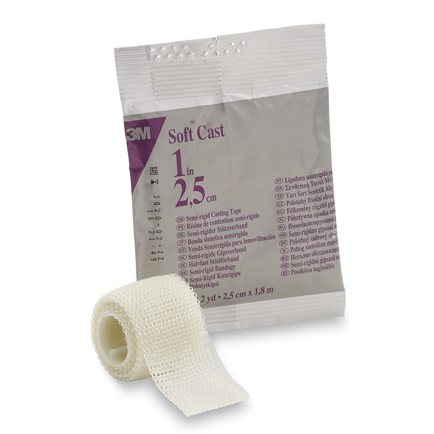 Cast Tape 3M Scotchcast Soft Cast 1 X 72 Inch Fiberglass White, Packaging Type- Box