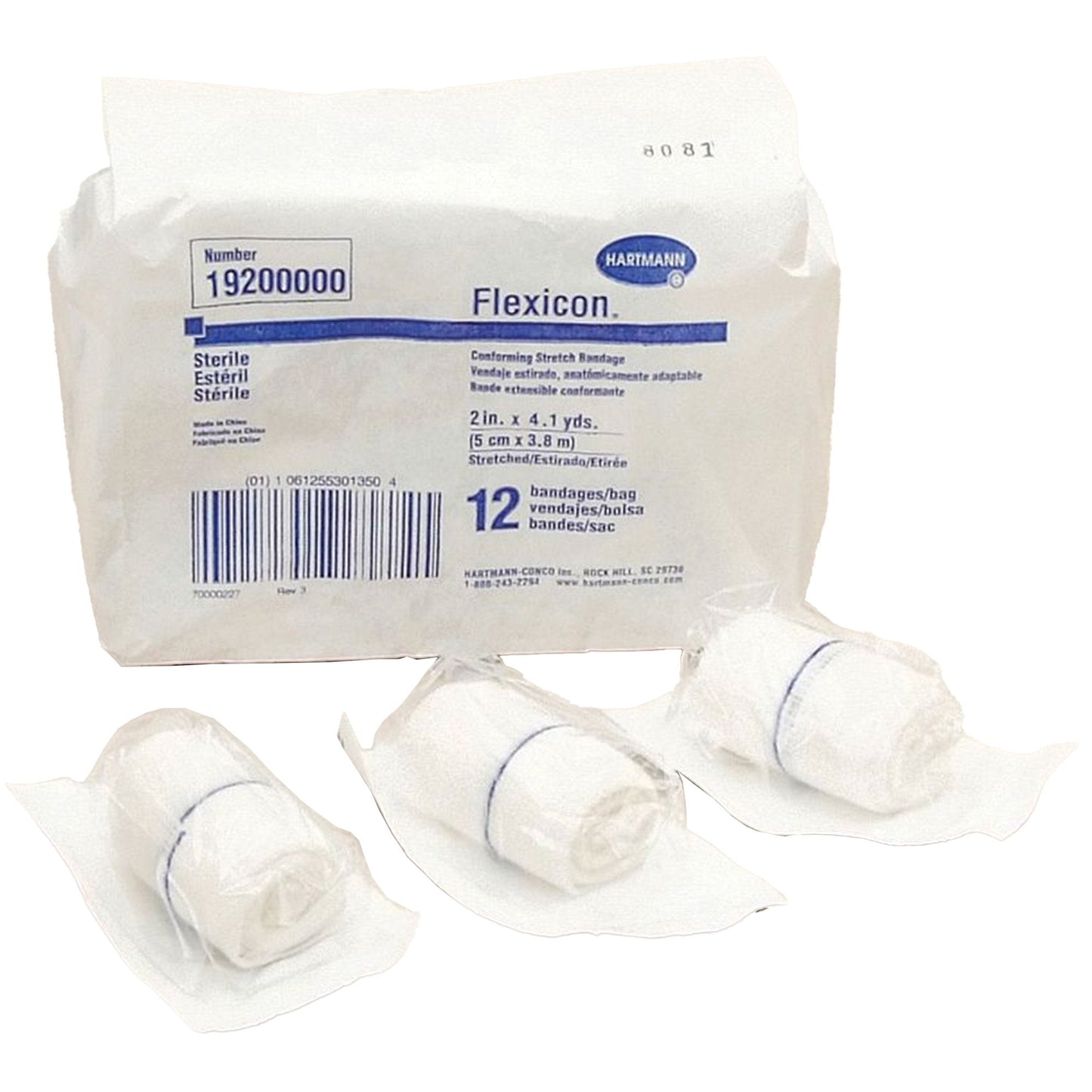 Conforming Bandage Flexicon 2 Inch X 4-1/10 Yard 1-Ply Sterile 1 per Pack,  Packaging Type- Case