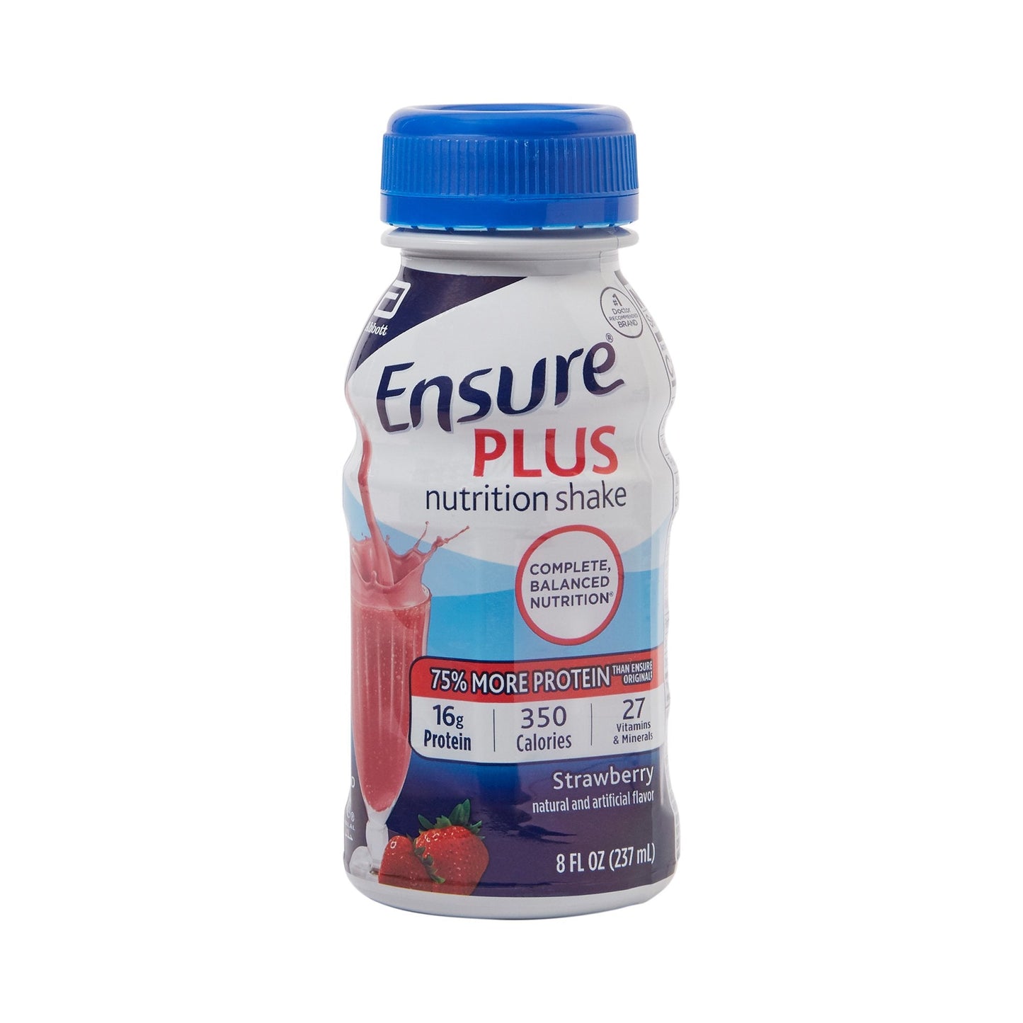 Oral Supplement Ensure Plus Nutrition Shake Strawberry Flavor Liquid 8 oz. Bottle,  Packaging Type- Each