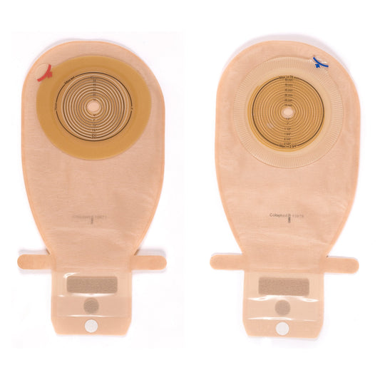 Colostomy Pouch Assura One-Piece System 11-1/2 Inch Length Flat, Trim to Fit 3/8 to 2-1/4 Inch Stoma Drainable, Packaging Type- Box
