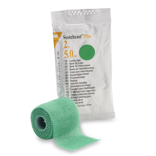 Cast Tape 3M™ Scotchcast™ Plus 2 Inch X 12 Foot Fiberglass / Resin Green, Packaging Type- Each