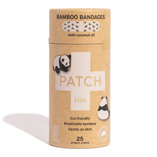 Adhesive Strip Patch Kids 3/4 X 3 Inch Bamboo / Coconut Oil Rectangle Kid Design (Panda) Sterile, Packaging Type- Box