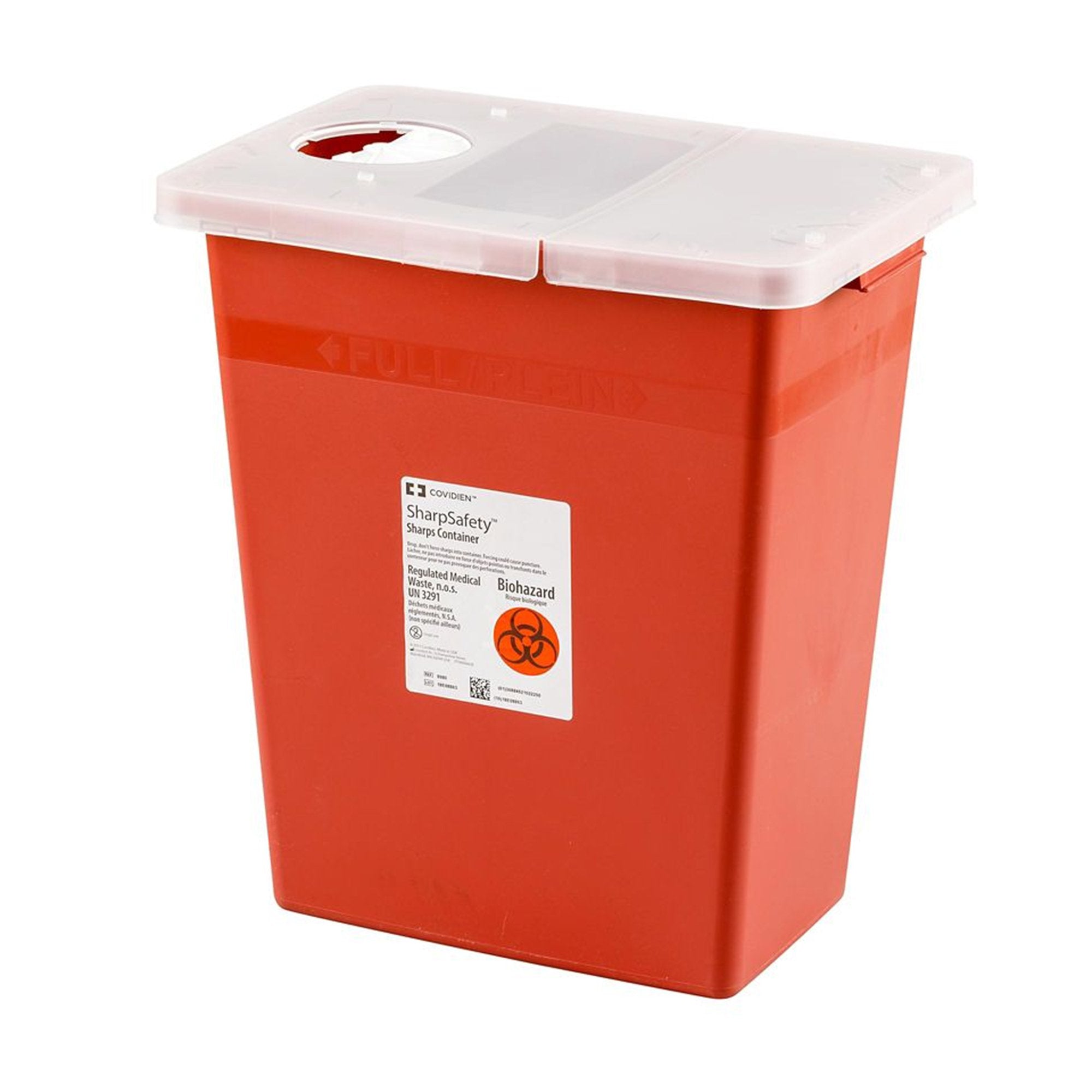 Sharps Container SharpSafety Red Base 26 H X 18-1/4 W X 12-3/4 D Inch ...
