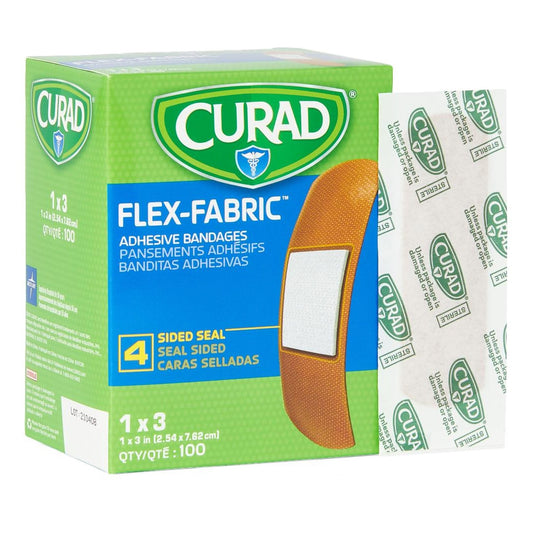 Adhesive Strip Comfort Cloth 1 X 3 Inch Fabric Rectangle Tan Sterile, Packaging Type- Box