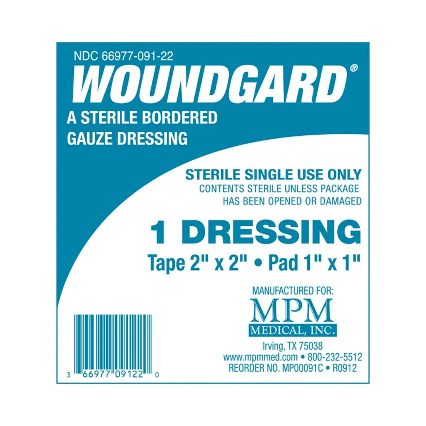 Island Dressing WoundGard 2 X 2 Inch Square Sterile,  Packaging Type- Each