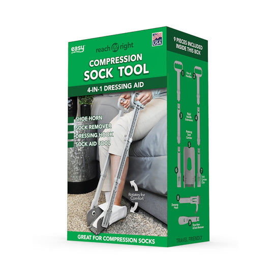 Dressing Aid Stick with Extra Handles Reach Right 34 Inch Length