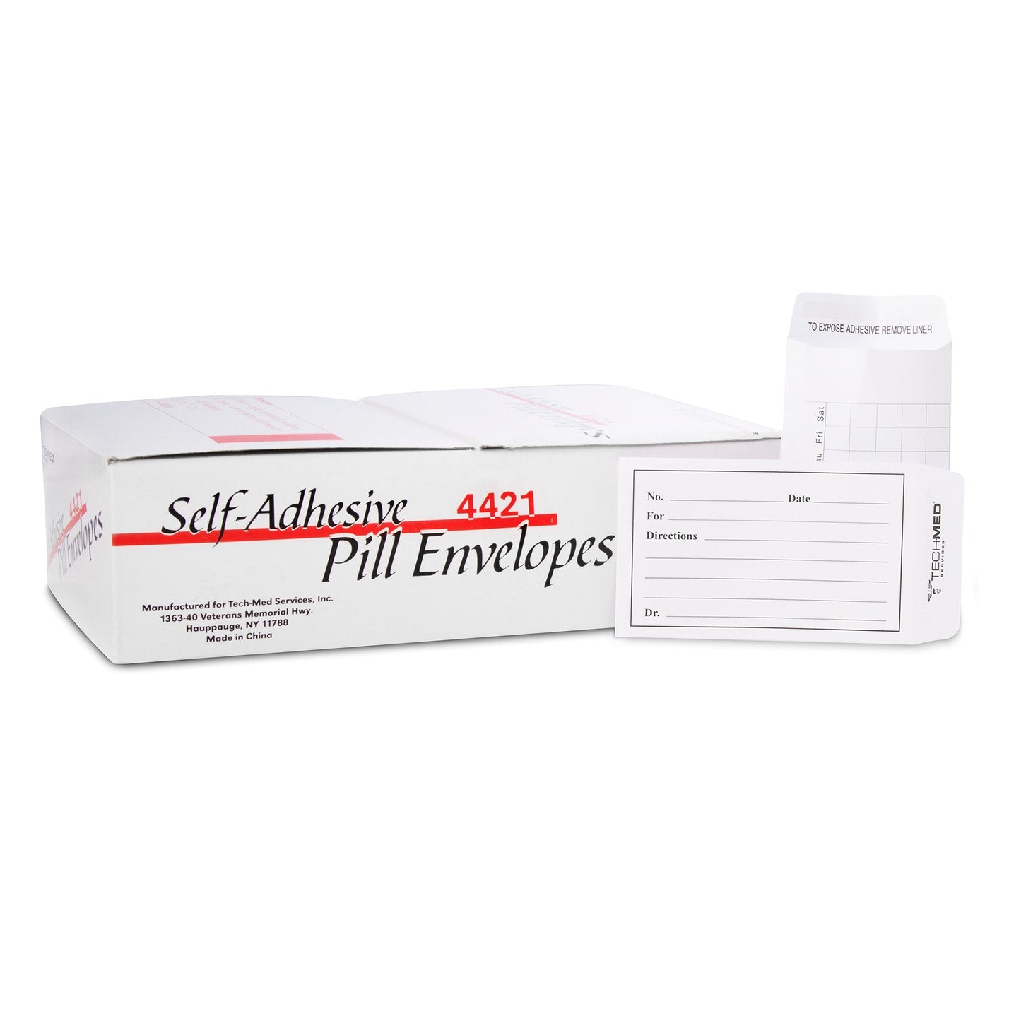Medication Envelope Tech-Med White 3-/2 X 2-1/4 Inch,  Packaging Type- Box