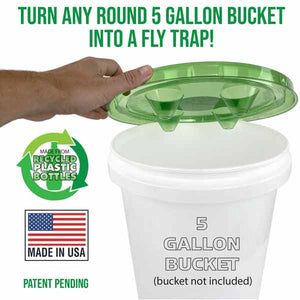 2 PACK – 5 Gallon Bucket Fly-Condo™- Turn any 5 gallon bucket into a Fly Trap