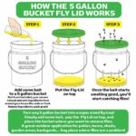 6 PACK – 5 Gallon Bucket Fly-Condo™- Turn any 5 gallon bucket into a Fly Trap