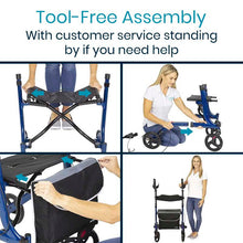 Load image into Gallery viewer, Upright Rollator - Walker with Foldable Transport Seat - upright-walker
