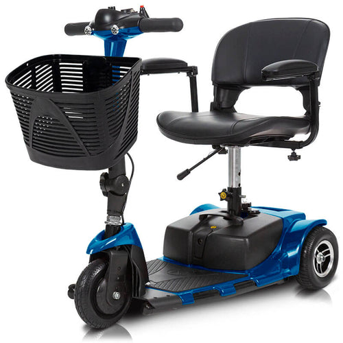 3 Wheel Mobility Scooter - Electric Long Range Powered Wheelchair - Sapphire Blue - 3-wheel-mobility-scooter