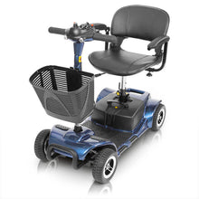Load image into Gallery viewer, 4 Wheel Mobility Scooter - Electric Powered with Seat for Seniors - Blue Sapphire - 4-wheel-mobility-scooter