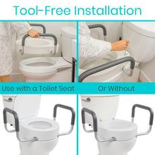Load image into Gallery viewer, Toilet Seat Riser with Arms