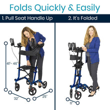 Load image into Gallery viewer, Upright Rollator - Walker with Foldable Transport Seat