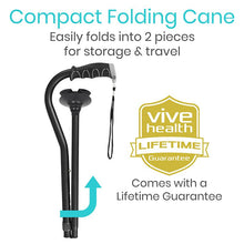 Load image into Gallery viewer, Folding Offset Swivel Cane - Purple - folding-offset-swivel-cane