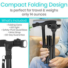 Load image into Gallery viewer, LED Folding Cane