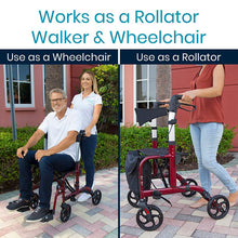 Load image into Gallery viewer, Wheelchair Rollator - Blue - rollator-walker-with-seat