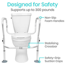Load image into Gallery viewer, Toilet Safety Frame - toilet-safety-frame-rail