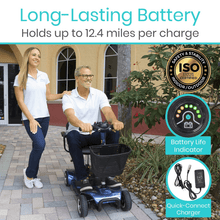 Load image into Gallery viewer, 4 Wheel Mobility Scooter - Electric Powered with Seat for Seniors - Silver Platinum - 4-wheel-mobility-scooter