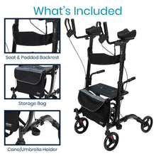 Load image into Gallery viewer, Upright Rollator - Walker with Foldable Transport Seat - upright-walker