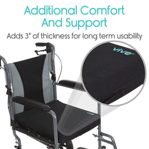 Wheelchair Gel Seat Cushion - Back Support Comfort and Pain Relief - wheelchair-cushions-gel