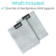Load image into Gallery viewer, Black bamboo wrist compression sleeve by Vive 