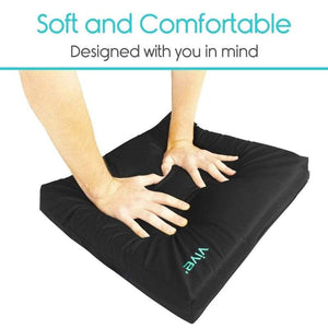 Wheelchair Gel Seat Cushion - Back Support Comfort and Pain Relief